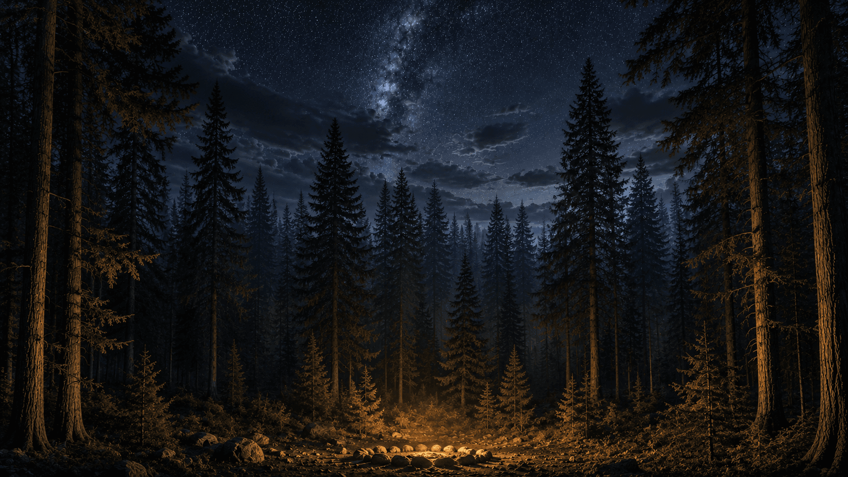 Nächtlicher Wald